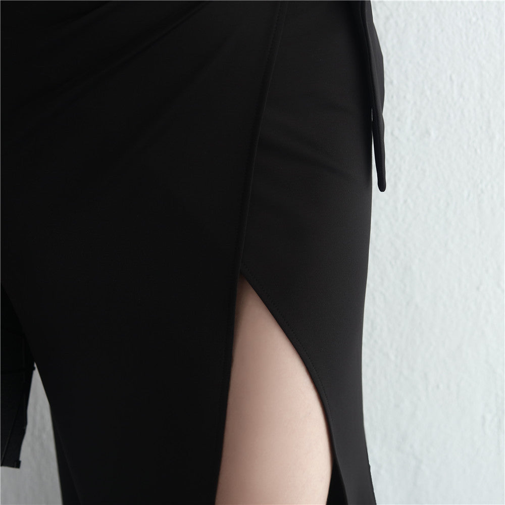 alexia スリットドレス ネイビー グリーン レッド ブラック ホワイト S M L XL XXL 即日発送 即納 結婚式 パーティードレス 体型カバー 小柄 ゆったり マタニティ ブラジャー 20代 30代 40代 50代 ブランド ワンピース シャンパン 夏 持ち運び