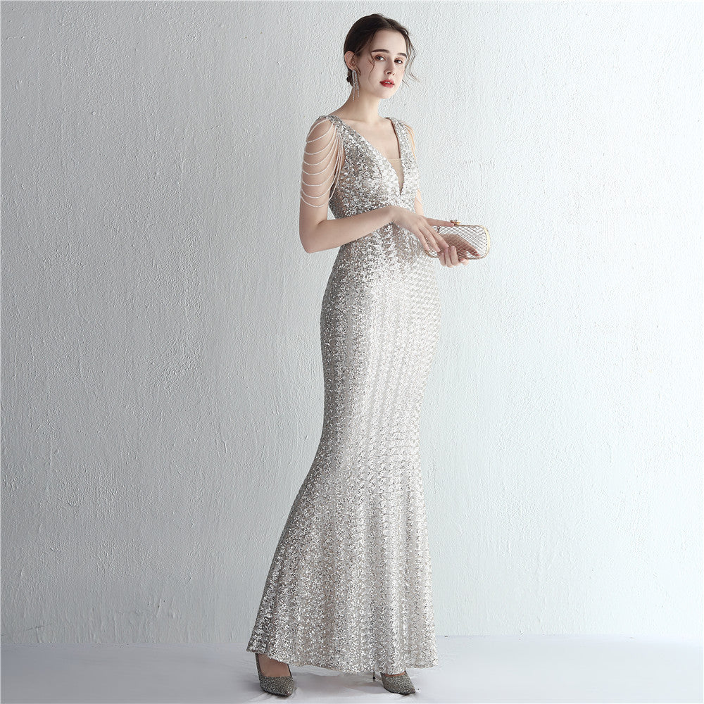 barbara マーメイドドレス ピンクゴールド ブラック ゴールド ホワイト レッド シルバー レインボー グリーン S M L XL 結婚式 大きいサイズ 演奏会 パーティードレス ロングドレス お呼ばれ ドレス ワンピース 二次会 発表会 母親 フォーマルドレス 袖あり フォーマル パーティー 披露宴 同窓会 アフタヌーン ドレス ママ ドレス ミセス 七分袖 洋装 長袖 マザーズ ドレス 演奏会用 ドレス レディース Aライン