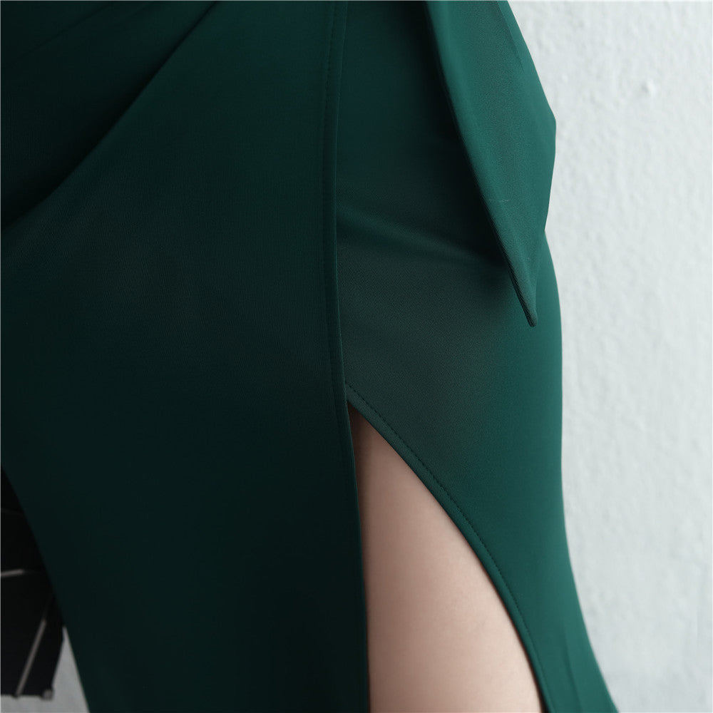 alexia スリットドレス ネイビー グリーン レッド ブラック ホワイト S M L XL XXL 即日発送 即納 結婚式 パーティードレス 体型カバー 小柄 ゆったり マタニティ ブラジャー 20代 30代 40代 50代 ブランド ワンピース シャンパン 夏 持ち運び