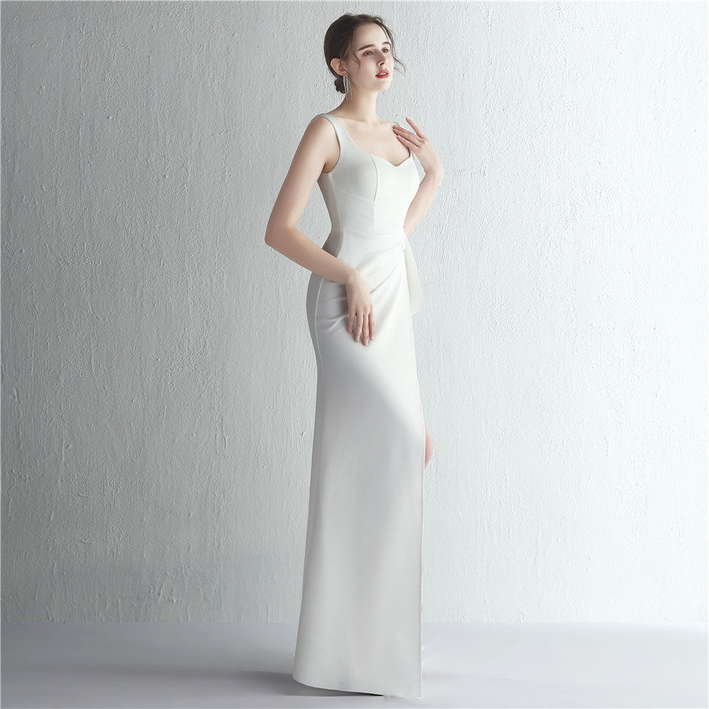 alexia スリットドレス ネイビー グリーン レッド ブラック ホワイト S M L XL XXL 即日発送 即納 結婚式 パーティードレス 体型カバー 小柄 ゆったり マタニティ ブラジャー 20代 30代 40代 50代 ブランド ワンピース シャンパン 夏 持ち運び