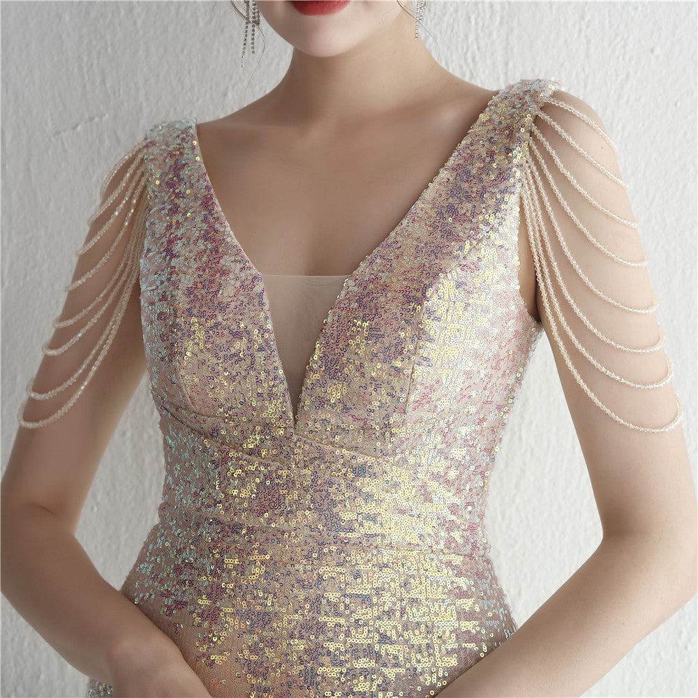 barbara マーメイドドレス ピンクゴールド ブラック ゴールド ホワイト レッド シルバー レインボー グリーン S M L XL 結婚式 大きいサイズ 演奏会 パーティードレス ロングドレス お呼ばれ ドレス ワンピース 二次会 発表会 母親 フォーマルドレス 袖あり フォーマル パーティー 披露宴 同窓会 アフタヌーン ドレス ママ ドレス ミセス 七分袖 洋装 長袖 マザーズ ドレス 演奏会用 ドレス レディース Aライン