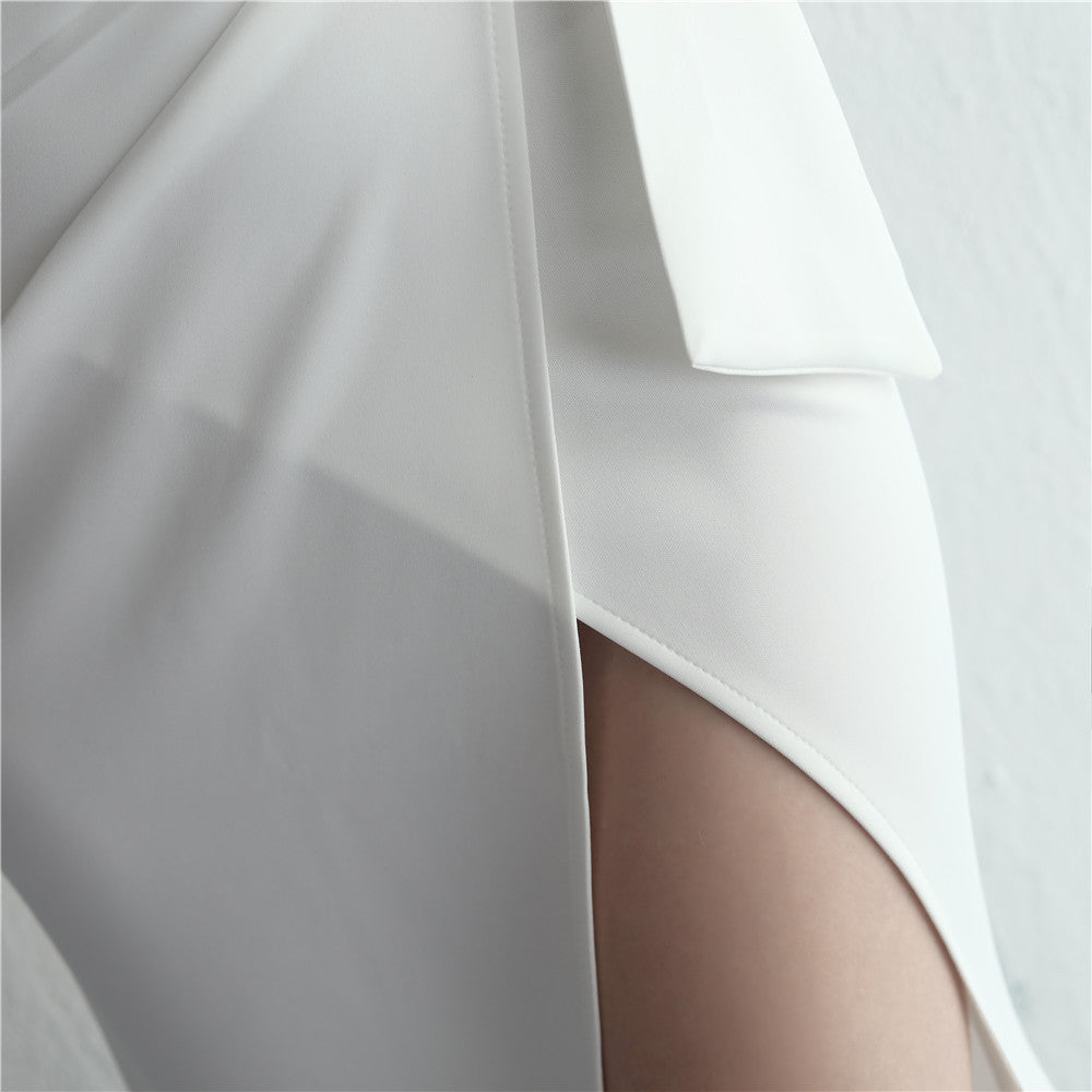 alexia スリットドレス ネイビー グリーン レッド ブラック ホワイト S M L XL XXL 即日発送 即納 結婚式 パーティードレス 体型カバー 小柄 ゆったり マタニティ ブラジャー 20代 30代 40代 50代 ブランド ワンピース シャンパン 夏 持ち運び