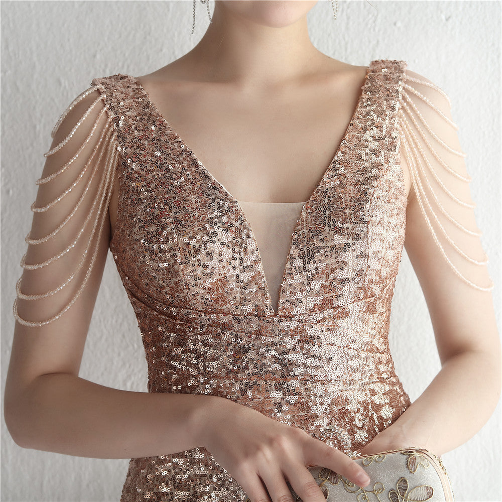 barbara マーメイドドレス ピンクゴールド ブラック ゴールド ホワイト レッド シルバー レインボー グリーン S M L XL 結婚式 大きいサイズ 演奏会 パーティードレス ロングドレス お呼ばれ ドレス ワンピース 二次会 発表会 母親 フォーマルドレス 袖あり フォーマル パーティー 披露宴 同窓会 アフタヌーン ドレス ママ ドレス ミセス 七分袖 洋装 長袖 マザーズ ドレス 演奏会用 ドレス レディース Aライン