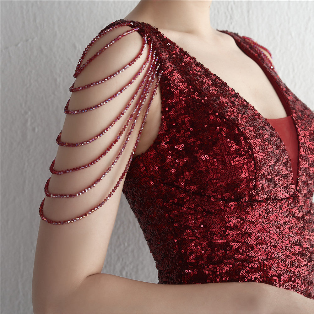 barbara マーメイドドレス ピンクゴールド ブラック ゴールド ホワイト レッド シルバー レインボー グリーン S M L XL 結婚式 大きいサイズ 演奏会 パーティードレス ロングドレス お呼ばれ ドレス ワンピース 二次会 発表会 母親 フォーマルドレス 袖あり フォーマル パーティー 披露宴 同窓会 アフタヌーン ドレス ママ ドレス ミセス 七分袖 洋装 長袖 マザーズ ドレス 演奏会用 ドレス レディース Aライン