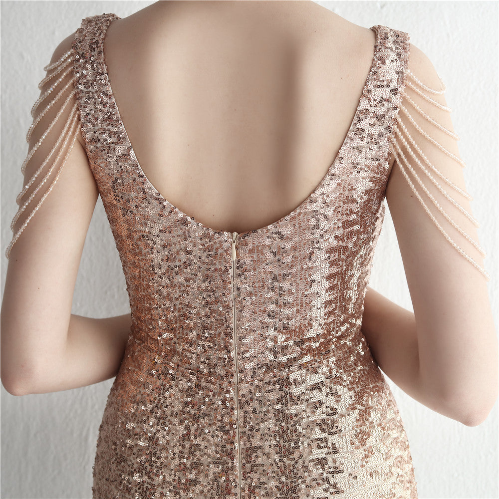 barbara マーメイドドレス ピンクゴールド ブラック ゴールド ホワイト レッド シルバー レインボー グリーン S M L XL 結婚式 大きいサイズ 演奏会 パーティードレス ロングドレス お呼ばれ ドレス ワンピース 二次会 発表会 母親 フォーマルドレス 袖あり フォーマル パーティー 披露宴 同窓会 アフタヌーン ドレス ママ ドレス ミセス 七分袖 洋装 長袖 マザーズ ドレス 演奏会用 ドレス レディース Aライン