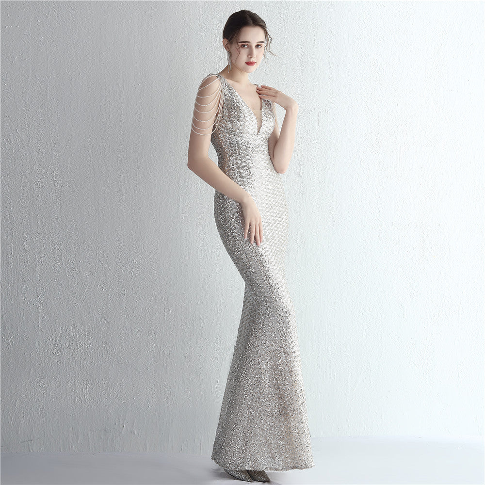barbara マーメイドドレス ピンクゴールド ブラック ゴールド ホワイト レッド シルバー レインボー グリーン S M L XL 結婚式 大きいサイズ 演奏会 パーティードレス ロングドレス お呼ばれ ドレス ワンピース 二次会 発表会 母親 フォーマルドレス 袖あり フォーマル パーティー 披露宴 同窓会 アフタヌーン ドレス ママ ドレス ミセス 七分袖 洋装 長袖 マザーズ ドレス 演奏会用 ドレス レディース Aライン