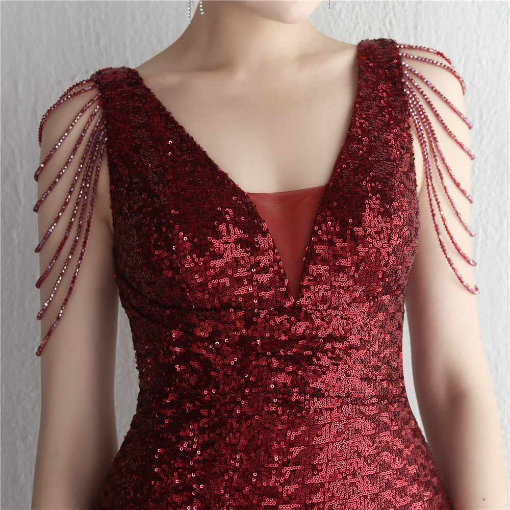 barbara マーメイドドレス ピンクゴールド ブラック ゴールド ホワイト レッド シルバー レインボー グリーン S M L XL 結婚式 大きいサイズ 演奏会 パーティードレス ロングドレス お呼ばれ ドレス ワンピース 二次会 発表会 母親 フォーマルドレス 袖あり フォーマル パーティー 披露宴 同窓会 アフタヌーン ドレス ママ ドレス ミセス 七分袖 洋装 長袖 マザーズ ドレス 演奏会用 ドレス レディース Aライン
