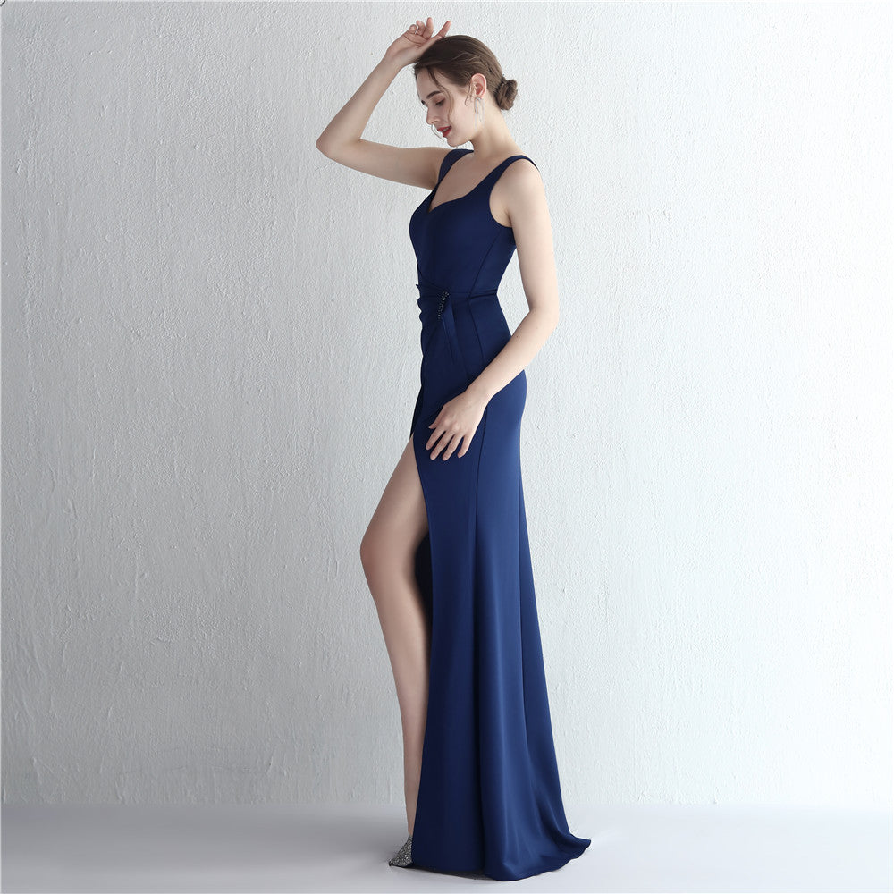 alexia スリットドレス ネイビー グリーン レッド ブラック ホワイト S M L XL XXL 即日発送 即納 結婚式 パーティードレス 体型カバー 小柄 ゆったり マタニティ ブラジャー 20代 30代 40代 50代 ブランド ワンピース シャンパン 夏 持ち運び