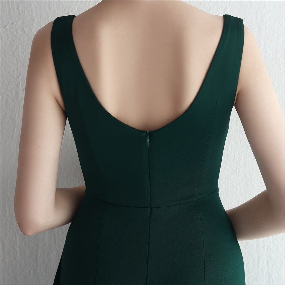 alexia スリットドレス ネイビー グリーン レッド ブラック ホワイト S M L XL XXL 即日発送 即納 結婚式 パーティードレス 体型カバー 小柄 ゆったり マタニティ ブラジャー 20代 30代 40代 50代 ブランド ワンピース シャンパン 夏 持ち運び
