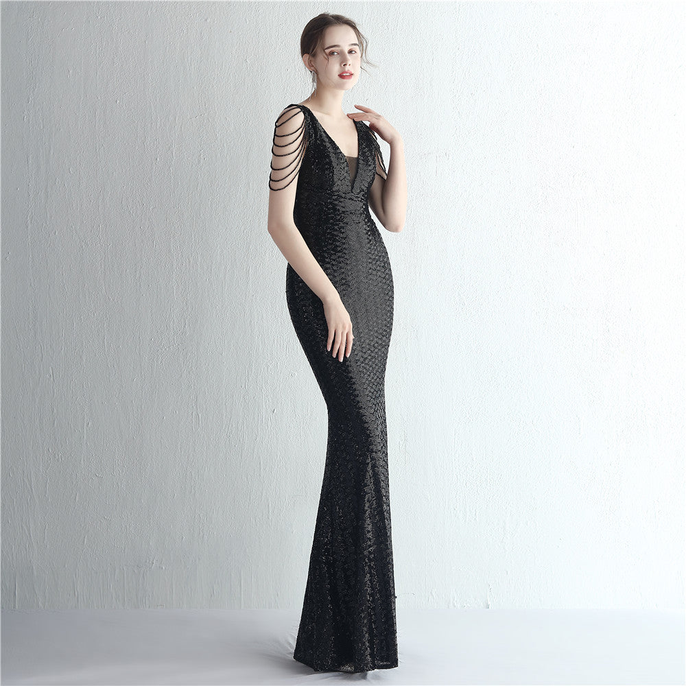 barbara マーメイドドレス ピンクゴールド ブラック ゴールド ホワイト レッド シルバー レインボー グリーン S M L XL 結婚式 大きいサイズ 演奏会 パーティードレス ロングドレス お呼ばれ ドレス ワンピース 二次会 発表会 母親 フォーマルドレス 袖あり フォーマル パーティー 披露宴 同窓会 アフタヌーン ドレス ママ ドレス ミセス 七分袖 洋装 長袖 マザーズ ドレス 演奏会用 ドレス レディース Aライン