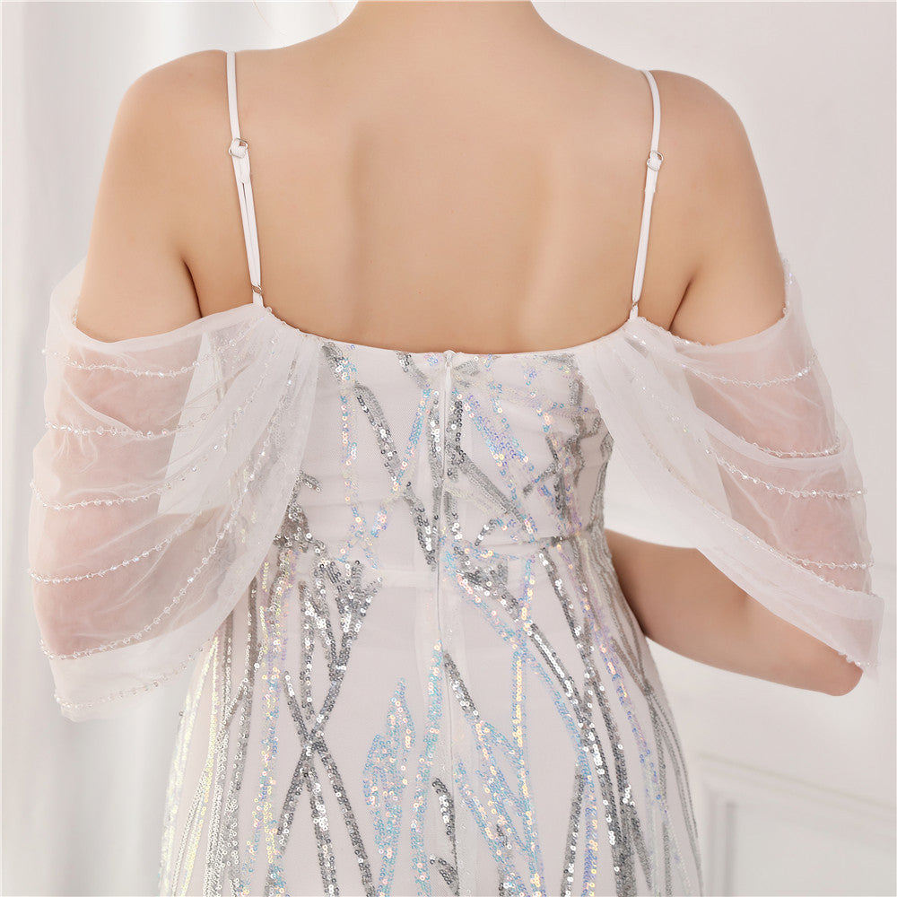 theresa マーメイドドレス ホワイト レッド ゴールド グリーン ネイビー ブラック S M L XL 結婚式 大きいサイズ 演奏会 パーティードレス ロングドレス お呼ばれ ドレス ワンピース 二次会 発表会 母親 フォーマルドレス 袖あり フォーマル パーティー 披露宴 同窓会 アフタヌーン ドレス ママ ドレス ミセス 七分袖 洋装 長袖 マザーズ ドレス 演奏会用 ドレス レディース Aライン