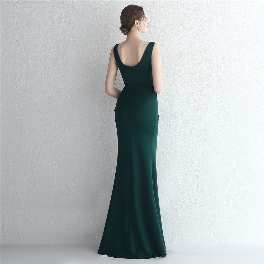 alexia スリットドレス ネイビー グリーン レッド ブラック ホワイト S M L XL XXL 即日発送 即納 結婚式 パーティードレス 体型カバー 小柄 ゆったり マタニティ ブラジャー 20代 30代 40代 50代 ブランド ワンピース シャンパン 夏 持ち運び