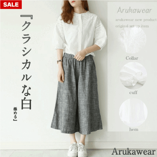 mahesu Aラインドレス カジュアル ホワイト/グレー M L XL 2XL 3XL 4XL