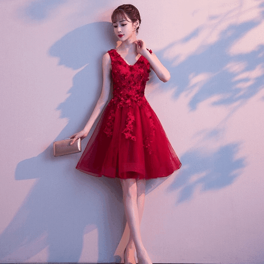 carin Aラインドレス レッド S M L XL XXL 即日発送 即納 即日発送 即納 結婚式 パーティードレス 体型カバー 小柄  ゆったり マタニティ ブラジャー 20代 30代 40代 50代 ブランド ワンピース シャンパン 夏 持ち運び