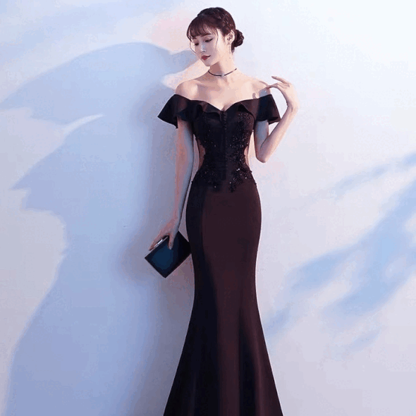 chanel マーメイドドレス ブラック XS S M L XL XXL 即日発送 即納 結婚式 パーティードレス 体型カバー 小柄 ゆったり マタニティ ブラジャー 20代 30代 40代 50代 ブランド ワンピース シャンパン 夏 持ち運び