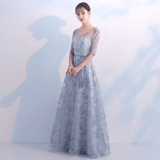 即納ドレス あす楽 olga Aラインドレス グレー ロング ミディアム XS S M L XL XXL 即日発送 明日 届く 結婚式 大きいサイズ 演奏会 パーティードレス ロングドレス お呼ばれ ドレス ワンピース 二次会 発表会 母親 フォーマルドレス 袖あり フォーマル パーティー 披露宴 同窓会 アフタヌーン ドレス ママ ドレス ミセス 七分袖 洋装 長袖 マザーズ ドレス 演奏会用 ドレス レディース Aライン