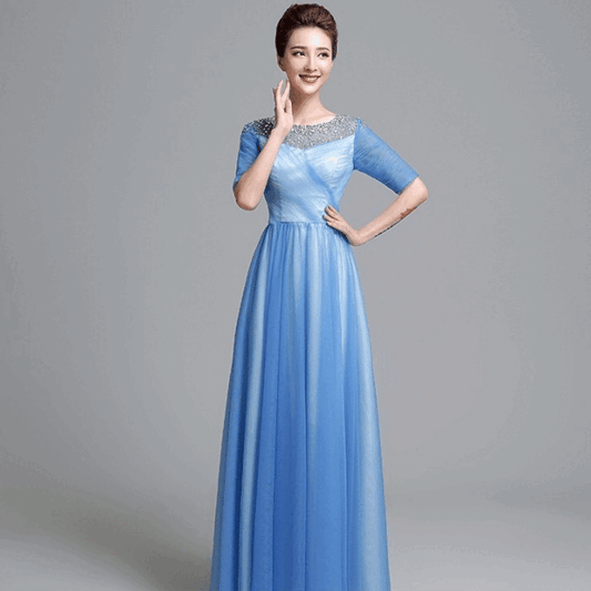 renata Aラインドレス ブルー レッド パープル XS S M L XL XXL 即日発送 即納 結婚式 パーティードレス 体型カバー 小柄  ゆったり マタニティ ブラジャー 20代 30代 40代 50代 ブランド ワンピース シャンパン 夏 持ち運び