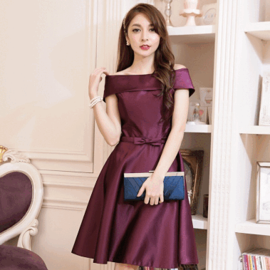 anemonea Aラインドレス パープル ピンク ブルー S M L XL XXL 即日発送 即納 結婚式 パーティードレス 体型カバー 小柄 ゆったり マタニティ ブラジャー 20代 30代 40代 50代 ブランド ワンピース シャンパン 夏 持ち運び