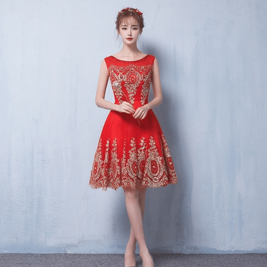 cameo Aラインドレス ベージュ レッド S M L XL XXL 即日発送 即納 結婚式 パーティードレス 体型カバー 小柄  ゆったり マタニティ ブラジャー 20代 30代 40代 50代 ブランド ワンピース シャンパン 夏 持ち運び