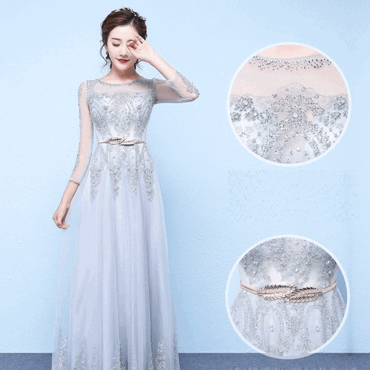 rafaello Aラインドレス グレー S M L XL XXL 即日発送 即納 結婚式 パーティードレス 体型カバー 小柄  ゆったり マタニティ ブラジャー 20代 30代 40代 50代 ブランド ワンピース シャンパン 夏 持ち運び