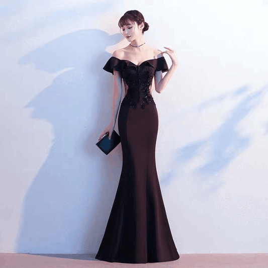 即納ドレス あす楽 veron マーメイドドレス ブラック S M L XL XXL 即日発送 明日 届く 即日発送 即納 結婚式 パーティードレス 体型カバー 小柄 ゆったり マタニティ ブラジャー 20代 30代 40代 50代 ブランド ワンピース シャンパン 夏 持ち運び