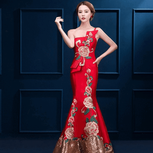 ophelia マーメイドドレス レッド XS S M L XL XXL XXXL 即日発送 即納 結婚式 パーティードレス 体型カバー 小柄  ゆったり マタニティ ブラジャー 20代 30代 40代 50代 ブランド ワンピース シャンパン 夏 持ち運び