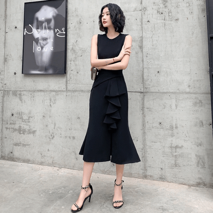 renatar スリットドレス ブラック XS S M L XL 2XL 3XL 即日発送 即納 結婚式 パーティードレス 体型カバー 小柄 ゆったり マタニティ ブラジャー 20代 30代 40代 50代 ブランド ワンピース シャンパン 夏 持ち運び