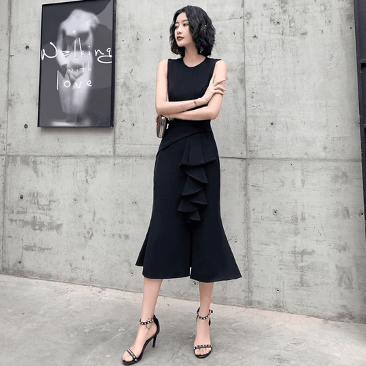 renatar スリットドレス ブラック XS S M L XL 2XL 3XL 即日発送 即納 結婚式 パーティードレス 体型カバー 小柄  ゆったり マタニティ ブラジャー 20代 30代 40代 50代 ブランド ワンピース シャンパン 夏 持ち運び