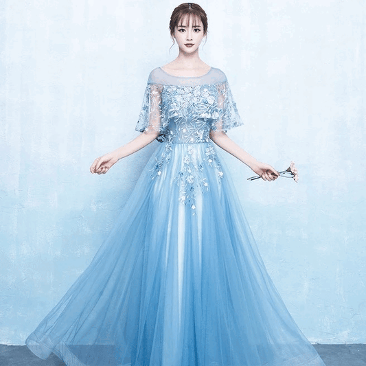 lagrange Aラインドレス ブルー XS S M L XL XXL 即日発送 即納 結婚式 パーティードレス 体型カバー 小柄  ゆったり マタニティ ブラジャー 20代 30代 40代 50代 ブランド ワンピース シャンパン 夏 持ち運び