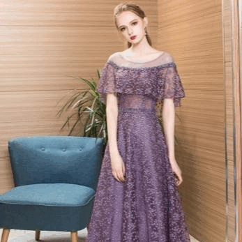 fugain Aラインドレス パープル XS S M L XL XXL 即日発送 即納 結婚式 パーティードレス 体型カバー 小柄 ゆったり マタニティ ブラジャー 20代 30代 40代 50代 ブランド ワンピース シャンパン 夏 持ち運び