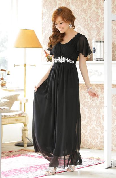 classy Aラインドレス ブラック クリーム オレンジ深カラー FREE XL XXL XXXL - アルカドレス