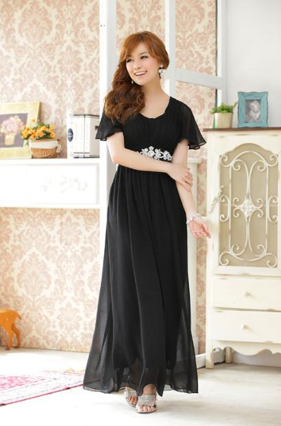 classy Aラインドレス ブラック クリーム オレンジ深カラー FREE XL XXL XXXL - アルカドレス