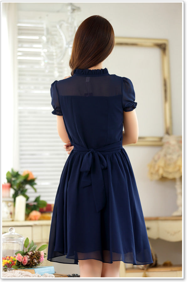 zq9839 Aラインドレス ショート ネイビー パープル M L XL XXL 即日発送 即納 結婚式 パーティードレス 体型カバー 小柄 ゆったり マタニティ ブラジャー 20代 30代 40代 50代 ブランド ワンピース シャンパン 夏 持ち運び