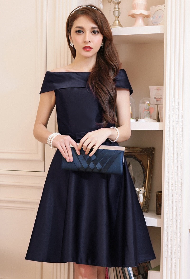 anemonea Aラインドレス パープル ピンク ブルー S M L XL XXL 即日発送 即納 結婚式 パーティードレス 体型カバー 小柄 ゆったり マタニティ ブラジャー 20代 30代 40代 50代 ブランド ワンピース シャンパン 夏 持ち運び