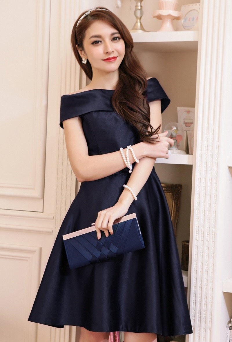 anemonea Aラインドレス パープル ピンク ブルー S M L XL XXL 即日発送 即納 結婚式 パーティードレス 体型カバー 小柄 ゆったり マタニティ ブラジャー 20代 30代 40代 50代 ブランド ワンピース シャンパン 夏 持ち運び