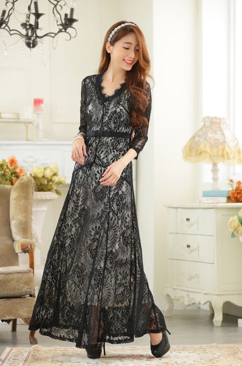 geranos Aラインドレス ブラック ホワイト S M L XL XXL - アルカドレス