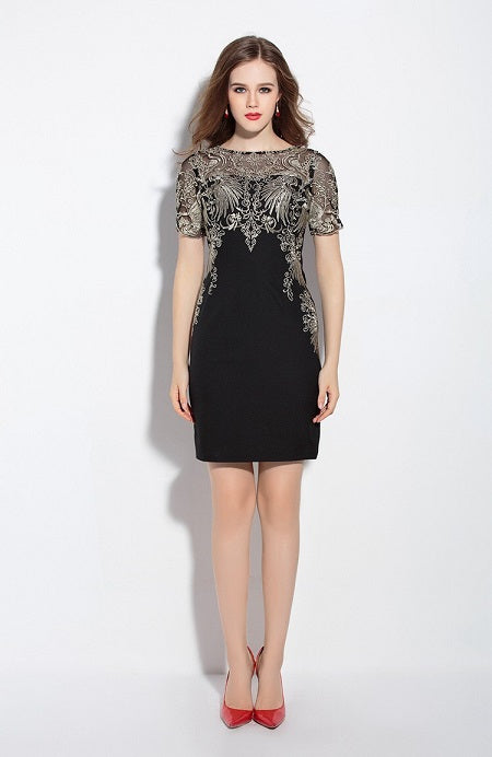 capsicum Aラインドレス ネイビー ホワイト レッド S M L XL XXL - アルカドレス