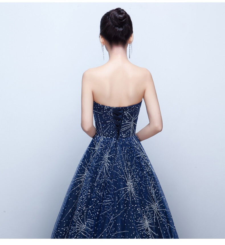mimosa Aラインドレス ネイビー XS S M L XL XXL 即日発送 即納 結婚式 パーティードレス 体型カバー 小柄 ゆったり マタニティ ブラジャー 20代 30代 40代 50代 ブランド ワンピース シャンパン 夏 持ち運び
