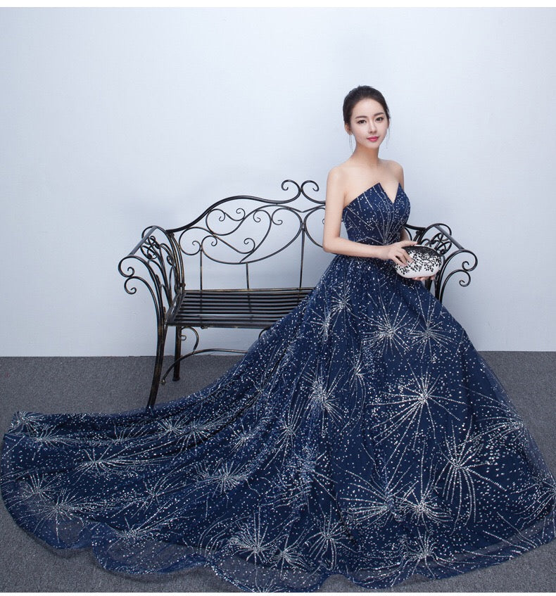 mimosa (着丈 サイズオーダー可能) マーメイドドレス ロングドレス ノースリーブドレス オーダーメイド 高級 ネイビードレス スパンコール レース ビジュー 総刺繍 フィットシルエット ボディライン強調 立体裁断 縦長効果 透明感 気品 クラシカルラグジュアリー 夜景ラウンジ ホテル照明 シャンデリア 特別な夜 晩餐会 ガラディナー 日本人女性 視線を奪う存在感 (ネイビー)XS S M L XL XXL XXXL