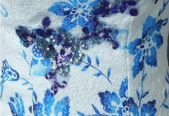 barrande Aラインドレス ブルー S M L XL XXL - アルカドレス