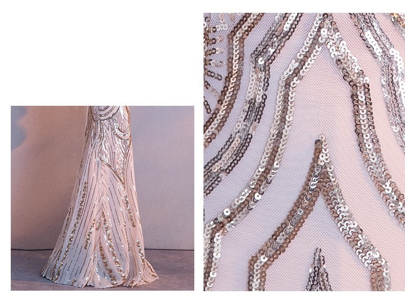 delerue マーメイドドレス ゴールド S M L XL XXL - アルカドレス