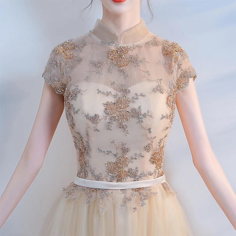 即納ドレス あす楽 maurin Aラインドレス ゴールド XS S M L XL XXL 即日発送 明日 届く 結婚式 大きいサイズ 演奏会 パーティードレス ロングドレス お呼ばれ ドレス ワンピース 二次会 発表会 母親 フォーマルドレス 袖あり フォーマル パーティー 披露宴 同窓会 アフタヌーン ドレス ママ ドレス ミセス 七分袖 洋装 長袖 マザーズ ドレス 演奏会用 ドレス レディース Aライン