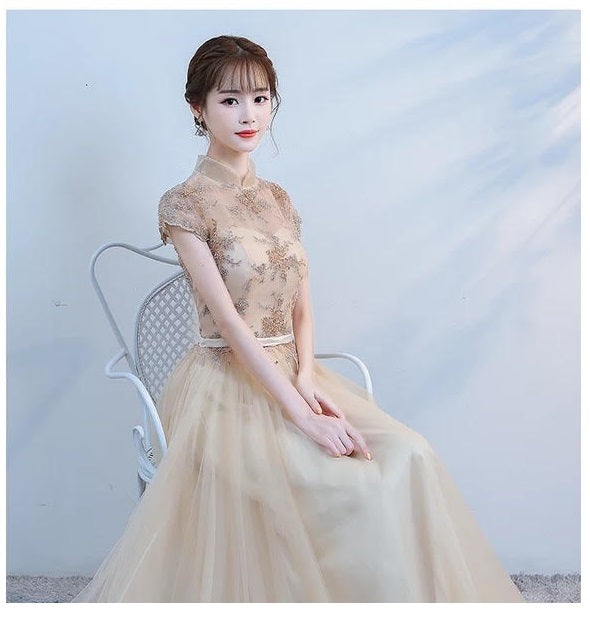 即納ドレス あす楽 maurin Aラインドレス ゴールド XS S M L XL XXL 即日発送 明日 届く 結婚式 大きいサイズ 演奏会 パーティードレス ロングドレス お呼ばれ ドレス ワンピース 二次会 発表会 母親 フォーマルドレス 袖あり フォーマル パーティー 披露宴 同窓会 アフタヌーン ドレス ママ ドレス ミセス 七分袖 洋装 長袖 マザーズ ドレス 演奏会用 ドレス レディース Aライン