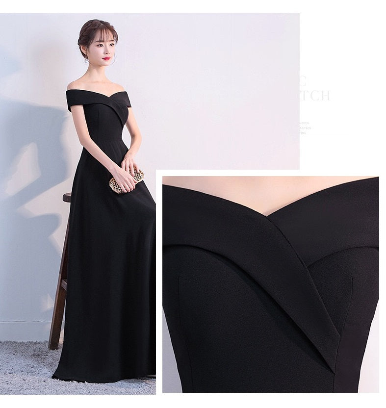 lapoirie Aラインドレス ネイビー(濃いブルー) ワインレッド(濃い) レッド ブラック ホワイト S M L XL XXL - アルカドレス
