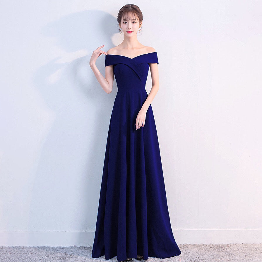 lapoirie Aラインドレス ネイビー(濃いブルー) ワインレッド(濃い) レッド ブラック ホワイト S M L XL XXL - アルカドレス