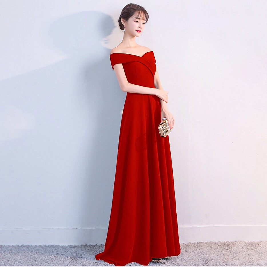 lapoirie Aラインドレス ネイビー(濃いブルー) ワインレッド(濃い) レッド ブラック ホワイト S M L XL XXL - アルカドレス