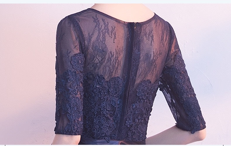 maison Aラインドレス ネイビー グレー S M L XL XXL - アルカドレス