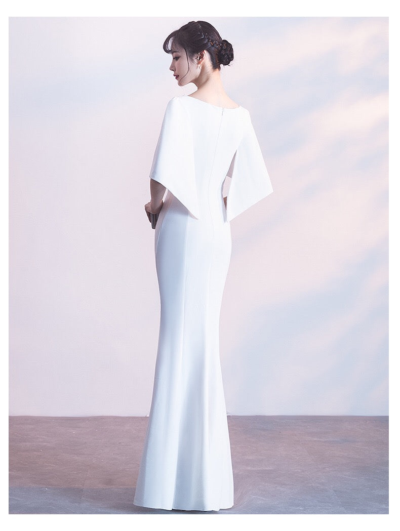 jarre スリットドレス ブラック ネイビー ホワイト レッド ワインレッド S M L XL XXL - アルカドレス