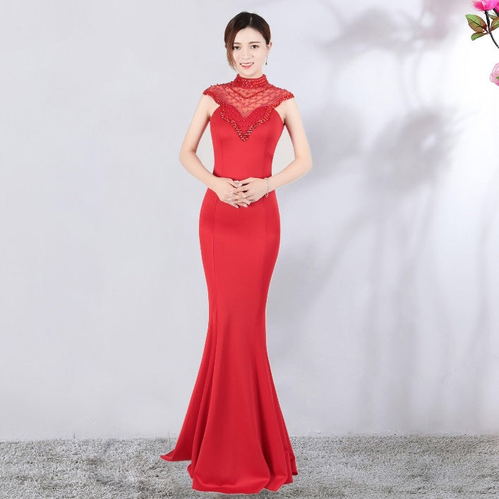 marliave マーメイドドレス ブラック ホワイト レッド ブルー S M L XL 即日発送 即納 結婚式 パーティードレス 体型カバー 小柄 ゆったり マタニティ ブラジャー 20代 30代 40代 50代 ブランド ワンピース シャンパン 夏 持ち運び
