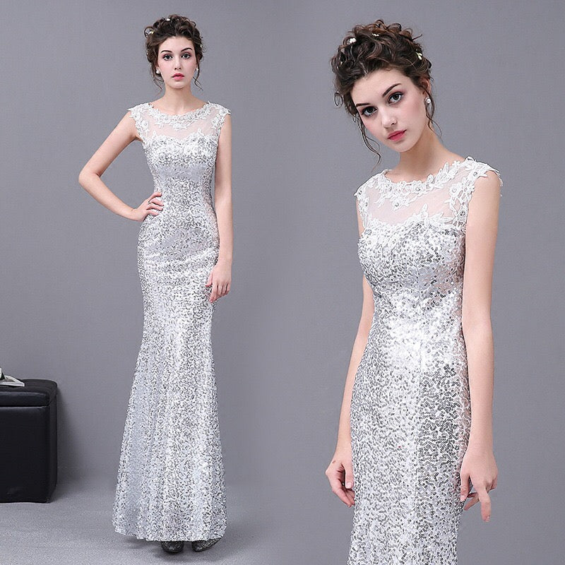 即納ドレス あす楽 morax マーメイドドレス シルバー S M L XL XXL 即日発送 明日 届く 結婚式 大きいサイズ 演奏会 パーティードレス ロングドレス お呼ばれ ドレス ワンピース 二次会 発表会 母親 フォーマルドレス 袖あり フォーマル パーティー 披露宴 同窓会 アフタヌーン ドレス ママ ドレス ミセス 七分袖 洋装 長袖 マザーズ ドレス 演奏会用 ドレス レディース Aライン